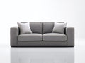 Canapé droit - Tissu tissé - 187 x 95 x 83 cm - Gris moyen - Moderne