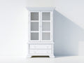 Vitrine - Bois - 95 x 43 x 187 cm - Blanc - Style classique