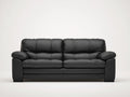 Canapé droit - Cuir - 198 x 97 x 93 cm - Noir - Moderne