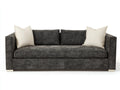 Canapé droit - Tissu tissé - 189 x 94 x 83 cm - Gris anthracite - Style moderne