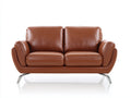 Canapé droit - Cuir - 178 x 94 x 86 cm - Cognac - Contemporain