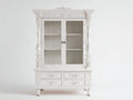 Vitrine - Bois - 116 x 50 x 207 cm - Blanc - Style baroque