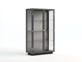 Vitrine - Métal-Verre - 100 x 40 x 180 cm - Gris anthracite - Style moderne