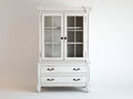 Vitrine - Bois - 108 x 47 x 198 cm - Blanc - Style rustique